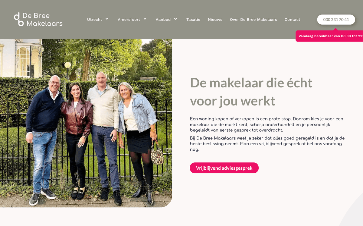 Screenshot van debreemakelaars.nl