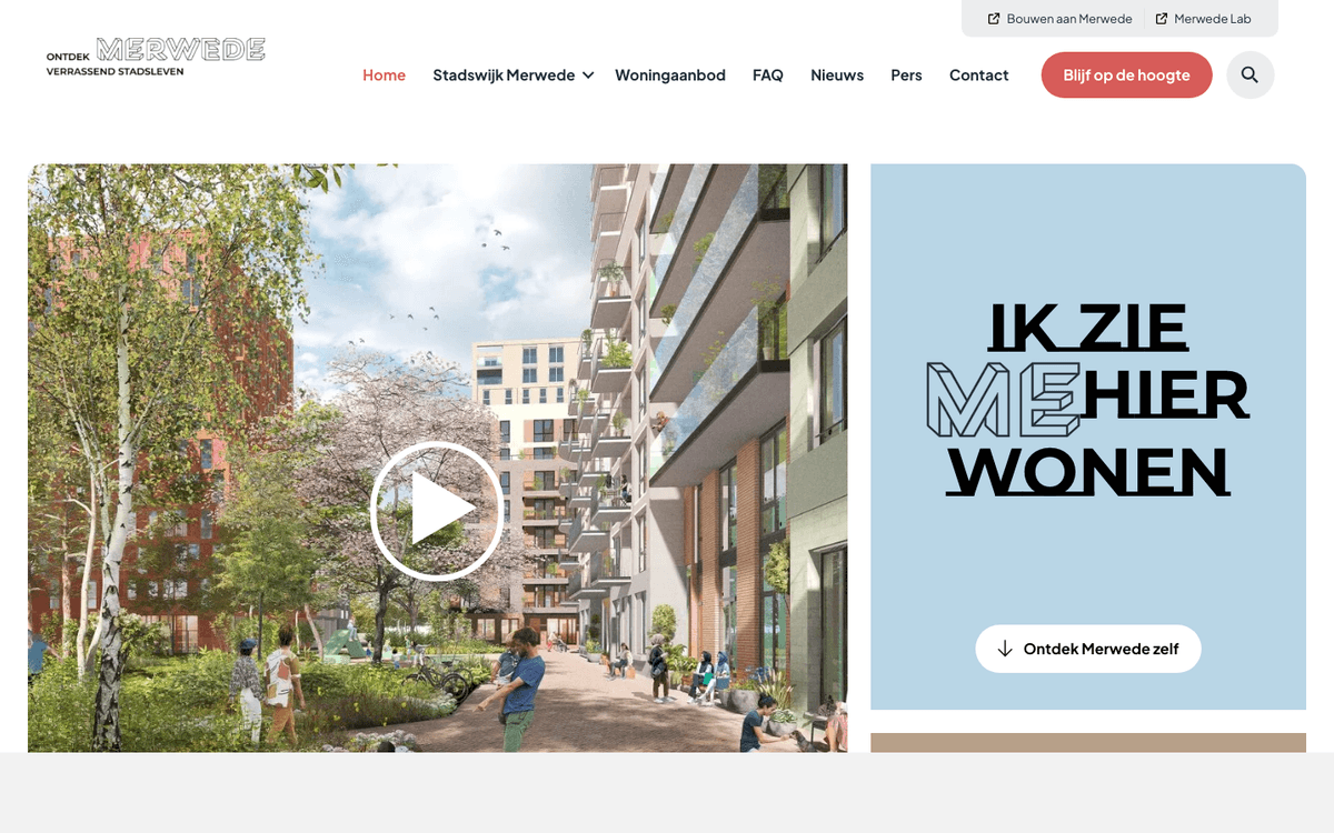 Screenshot van merwede.nl