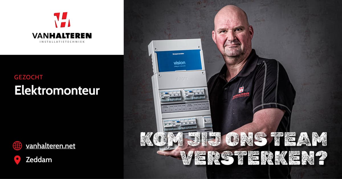 Van Halteren Installatietechniek recruitment social post elektromonteur